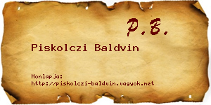 Piskolczi Baldvin névjegykártya